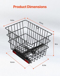 Foto 7 | Foto 7 | Cesta Trasera Para Patinete Vevor Alambre Metálico Resistente De 10 Kg De Capacidad - Venta Internacional.