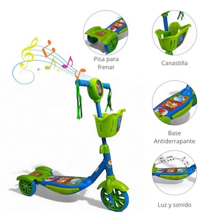Foto 2 | Foto 2 | Scooter Infantil 3 Ruedas C/canasta Luces Y Sonido