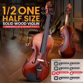 Foto 2 | Foto 2 | Kit De Iniciación Para Principiantes Violin Pyle, Tamaño 1/2, Con Funda De Viaje Y B - Venta Internacional.
