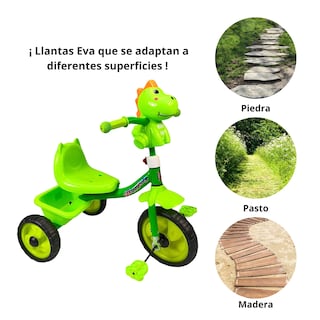 Foto 4 | Foto 4 | Triciclo Infantil Dinosaurio Con Luces Y Sonidos 3 A 5 Años - Verde