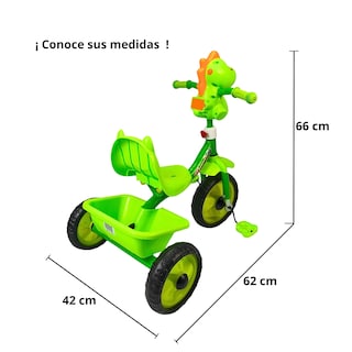 Foto 5 | Foto 5 | Triciclo Infantil Dinosaurio Con Luces Y Sonidos 3 A 5 Años - Verde