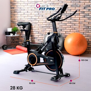 Foto 4 | Foto 4 | Bicicleta Fija Quick Fit Pro Negra Ajustable Con Ruedas Cardio Fitness Spinning