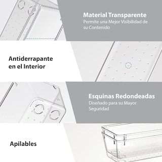 Foto 5 | Foto 5 | Organizadores de Cajones MAGMA LIFE de Plastico Transparente 5 Tamaños Diferentes Perfecta para Organizar Todo 16 piezas