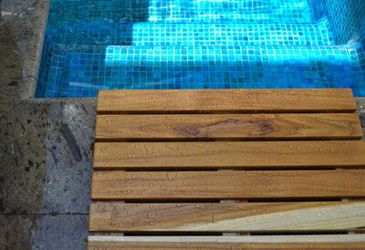 Foto 3 | Foto 3 | Tapete De Baño Antideslizante Madera Teca B.kind & Beyond 85x50 Cm