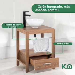 Foto 5 | Foto 5 | Mueble Gabinete Para Baño Lavamanos Lavabo Ovalin Toallero