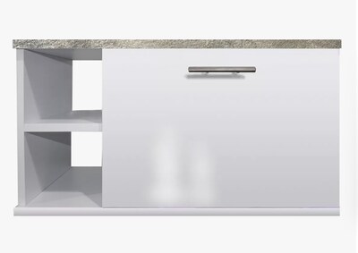 Foto 3 | Foto 3 | Gabinete Baño Moderno Organizador Mdf Elegante Mesa Vinil Gris Rugodo puerta Gris