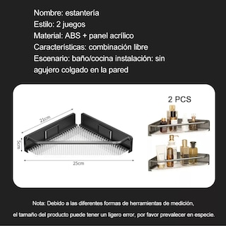Foto 3 | Foto 3 | Duo Estante De Almacenamiento De Esquina Para Baño Y Jaboneras Eo Safe Imports Esi-18906 Negro