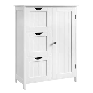 Foto 1 | Foto 1 | Armario De Suelo Para Baño Vasagle Con 3 Cajones, Color Blanco - Venta Internacional.