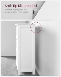 Foto 7 | Foto 7 | Armario De Suelo Para Baño Vasagle Con 3 Cajones, Color Blanco - Venta Internacional.