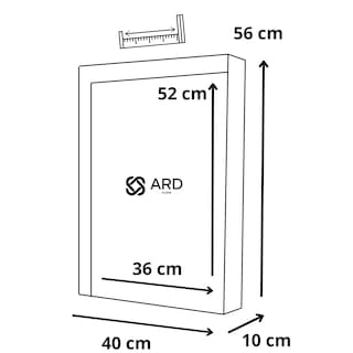 Foto 8 | Foto 8 | Gabinete para Baño con Espejo ARD GLG Noir 60x45 cm Organizador Botiquín de Pared Compacto