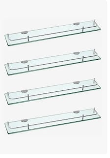 Foto 1 | Foto 1 | Ducha Organizador Baño Estantes Rectangulares De Vidrio 4uds