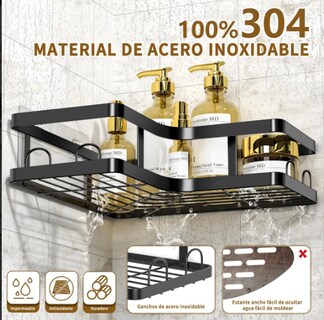 Foto 2 | Foto 2 | Organizador Baño Regadera Estante 304 Acero Inoxidable Con Adhesivos