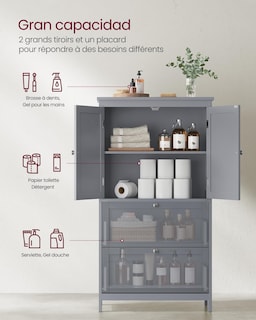 Foto 3 | Foto 3 | Clóset Organizador para Baño Vasagle Gris