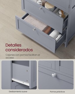 Foto 6 | Foto 6 | Clóset Organizador para Baño Vasagle Gris