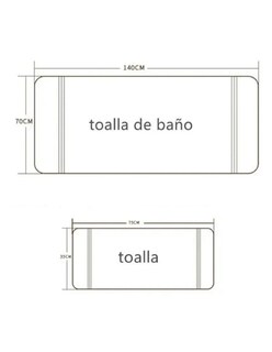 Foto 3 | Foto 3 | Toalla De Baño Completo Grande 2 Piezas Azul + Termo Gratis Güish