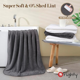 Foto 2 | Foto 2 | Toallas De Baño Orighty De Microfibra, Paquete De 2 Unidades, 70 X 140 Cm, Color Gris - Venta Internacional.