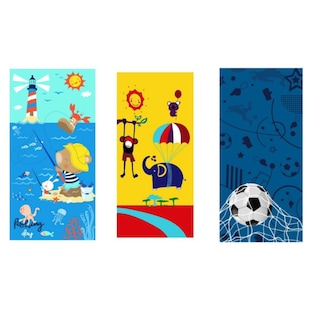 Foto 1 | Foto 1 | Paquete De 3 Toallas De Playa Rectangulares De Algodón De 75 X 150 Cm Para Niños - Venta Internacional.