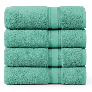 Foto 1 | Foto 1 | Juego De Toallas De Baño Lane Linen Luxury, 100% Algodón, Paquete De 4 Unidades, Verde Azulado - Venta Internacional.