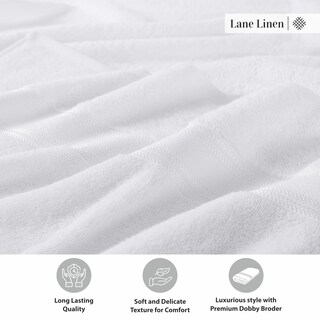 Foto 7 | Foto 7 | Juego De Toallas De Baño Lane Linen, Lujosas, Blancas, 100% Algodón, 4 Unidades - Venta Internacional.