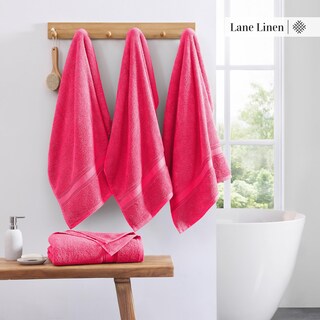 Foto 3 | Foto 3 | Juego De Toallas De Baño Lane Linen Luxury 100% Algodón Rosa (70 X 140 Cm) X4 - Venta Internacional.