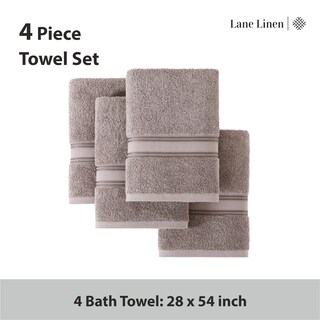Foto 4 | Foto 4 | Juego De Toallas De Baño Lane Linen Luxury, 100% Algodón, Paquete De 4 Unidades, 70 X 140 Cm - Venta Internacional.