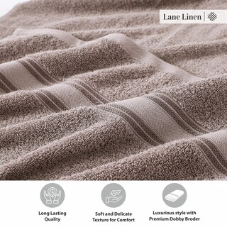 Foto 7 | Foto 7 | Juego De Toallas De Baño Lane Linen Luxury, 100% Algodón, Paquete De 4 Unidades, 70 X 140 Cm - Venta Internacional.