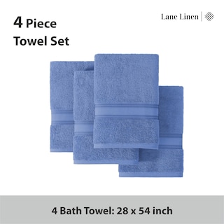 Foto 4 | Foto 4 | Juego De Toallas De Baño Lane Linen Luxury Cerúlean Blue 100% Algodón - Venta Internacional.