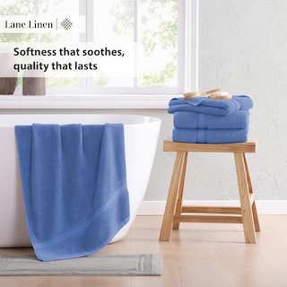 Foto 5 | Foto 5 | Juego De Toallas De Baño Lane Linen Luxury Cerúlean Blue 100% Algodón - Venta Internacional.