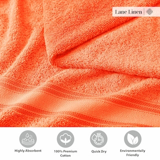 Foto 6 | Foto 6 | Toallas De Baño Lane Linen Extra Grandes Zero Twist, 100% Algodón, 4 Unidades - Venta Internacional.