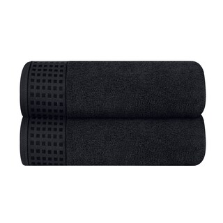 Foto 1 | Foto 1 | Juego De Toallas De Baño Glamburg, 100% Algodón, 70 X 140 Cm, 2 Unidades, Color Negro - Venta Internacional.