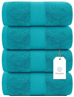 Foto 2 | Foto 2 | Juego De Toallas De Baño, Color Blanco, Clásico, Lujoso, 700 G/m², Algodón, 4 Unidades - Venta Internacional.