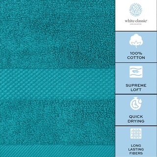 Foto 7 | Foto 7 | Juego De Toallas De Baño, Color Blanco, Clásico, Lujoso, 700 G/m², Algodón, 4 Unidades - Venta Internacional.