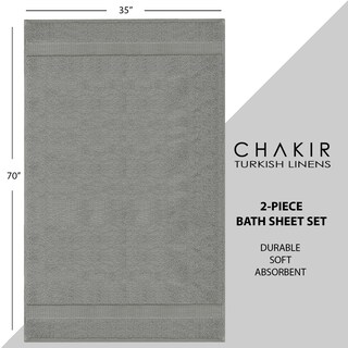 Foto 6 | Foto 6 | Toallas De Baño Chakir Turkish Linens 100% Algodón Gris (90 X 180 Cm) - Venta Internacional.