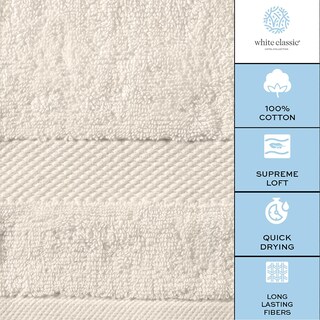 Foto 6 | Foto 6 | Juego De Toallas De Baño, Color Blanco, Clásico, Lujoso, 700 G/m², Algodón, 4 Unidades - Venta Internacional.