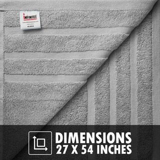 Foto 7 | Foto 7 | Juego De Toallas De Baño Infinitee Xclusives 100% Algodón (70 X 140 Cm), Color Gris - Venta Internacional.