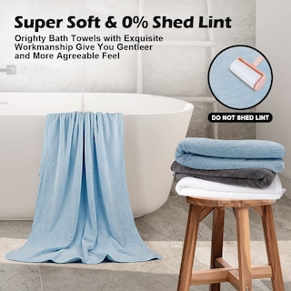 Foto 2 | Foto 2 | Toallas De Baño Orighty, Paquete De 4 Unidades, Microfibra Al Tacto, Color Azul - Venta Internacional.