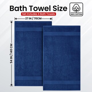 Foto 4 | Foto 4 | Toallas De Baño Infinitee Xclusives Premium, 100% Algodón, Paquete De 4 - Venta Internacional.