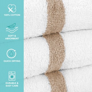 Foto 2 | Foto 2 | Toalla Blanca Arkwright Para Baño Y Gimnasio, 100% Algodón, 22 X 44 Cm, Paquete De 6 - Venta Internacional.