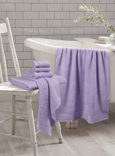 Foto 3 | Foto 3 | Juego De Toallas Glamburg, 100% Algodón, Ultrasuaves, 6 Unidades, Color Morado - Venta Internacional.