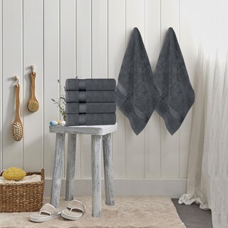 Foto 5 | Foto 5 | Juego De Toallas De Baño Utopia Towels, Paquete De 6, 100% Algodón Hilado En Anillos, Gris - Venta Internacional.