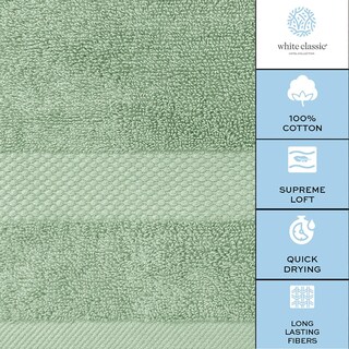 Foto 7 | Foto 7 | Juego De Toallas De Baño, Color Blanco, Clásico, Lujoso, 700 G/m², Algodón, 4 Unidades - Venta Internacional.