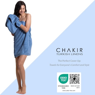 Foto 4 | Foto 4 | Toallas De Baño Chakir Turkish Linens 100% Algodón Wedgewood X Cm - Venta Internacional.