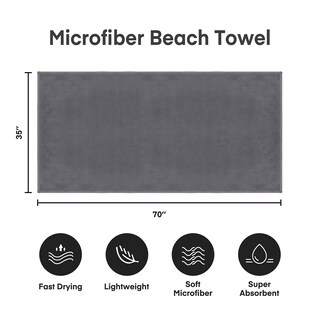 Foto 6 | Foto 6 | Toallas De Baño Jml, Toallas De Baño De Microfibra, Paquete De 2 Unidades, 35 X 70 Cm, Color Gris - Venta Internacional.