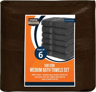 Foto 7 | Foto 7 | Juego De Toallas De Baño Utopia Towels, Paquete De 6, 100% Algodón Hilado En Anillos - Venta Internacional.