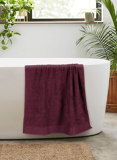 Foto 5 | Foto 5 | Juego De Toallas De Baño Glamburg, 100% Algodón, 70 X 140 Cm, Color Burdeos, 2 Unidades - Venta Internacional.
