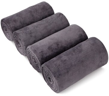Foto 1 | Foto 1 | Paquete De 4 Toallas De Baño Orighty, Microfibra Gris Al Tacto, 140 X 70 Cm - Venta Internacional.