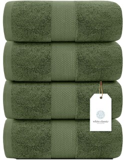 Foto 2 | Foto 2 | Juego De Toallas De Baño, Color Blanco, Clásico, Lujoso, 700 G/m², Algodón, 4 Unidades - Venta Internacional.