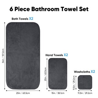 Foto 4 | Foto 4 | Juego De Toallas Orighty Soft & Lightweight Para 2 Baños, 2 Manos Y 2 Lavados - Venta Internacional.
