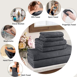 Foto 5 | Foto 5 | Juego De Toallas Orighty Soft & Lightweight Para 2 Baños, 2 Manos Y 2 Lavados - Venta Internacional.