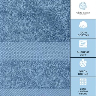 Foto 7 | Foto 7 | Juego De Toallas De Baño, Color Blanco, Clásico, Lujoso, 700 G/m², Algodón, 4 Unidades - Venta Internacional.